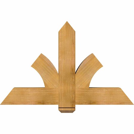 Ekena Millwork Redmond Rough Sawn Timber Gable Bracket, Western Red Cedar, 48"W x 30"H x 6"D x 6"F, 15/12 Pitch GBW048X30X0606RED00RWR